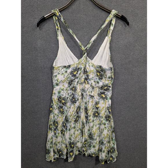 Free People Mini Dress Womens Small Washed Ashore Halter Lined Twist Back Tank - Picture 4 of 11